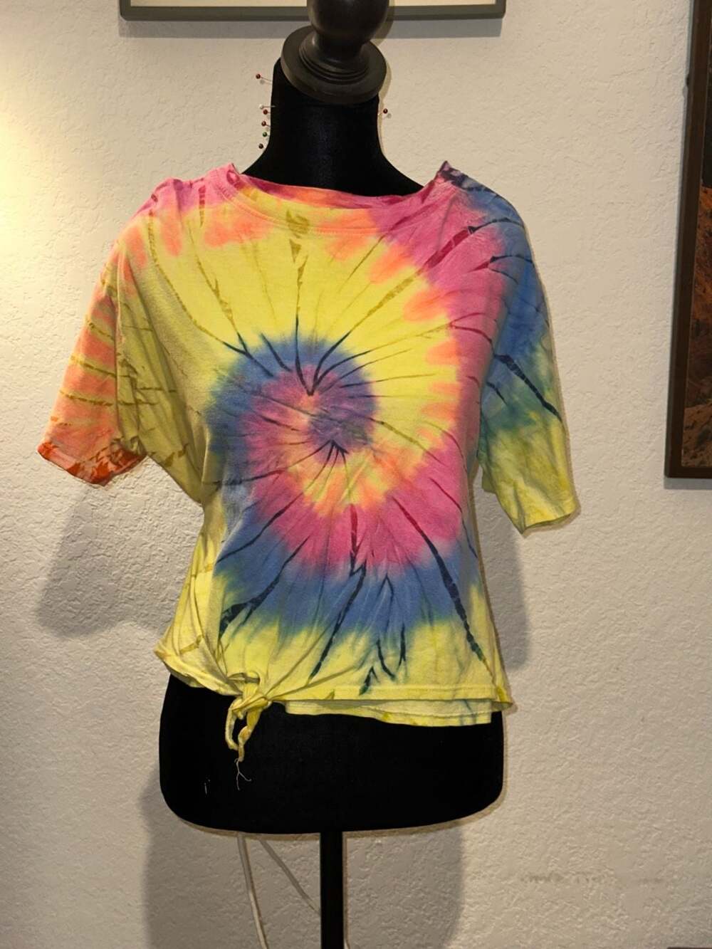 Southern Spirit Womens Tie Dye Spiral Short Sleeve T-Shirt Size XL